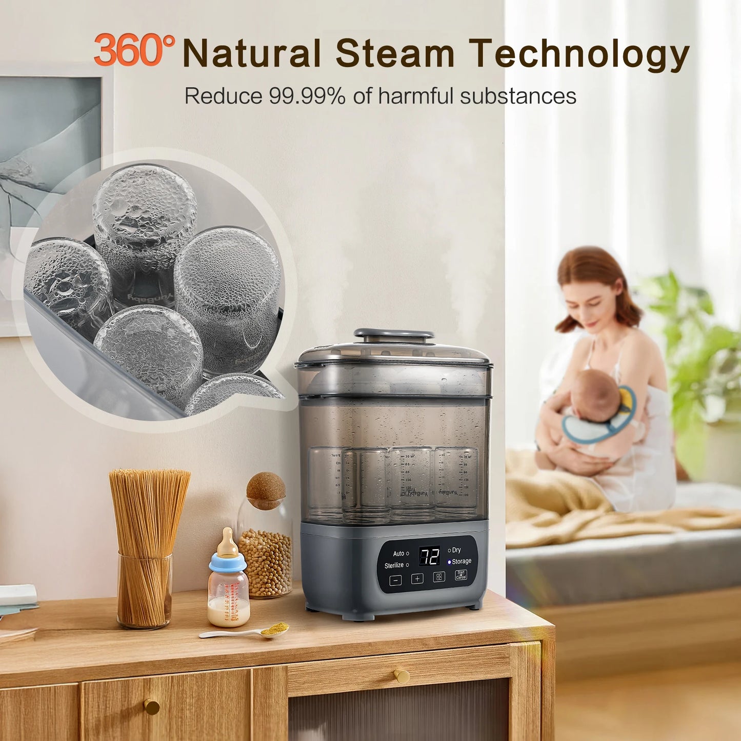4-In-1 Baby Bottle Sterilizer and Dryer