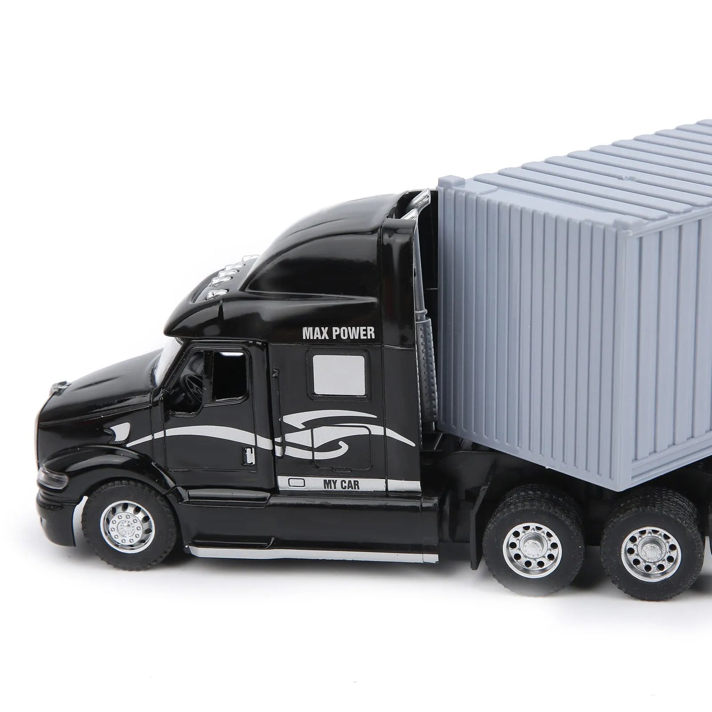 Alloy Simulation Container Car Model Children Kid Pull Back Car with Sound Light Children Car
