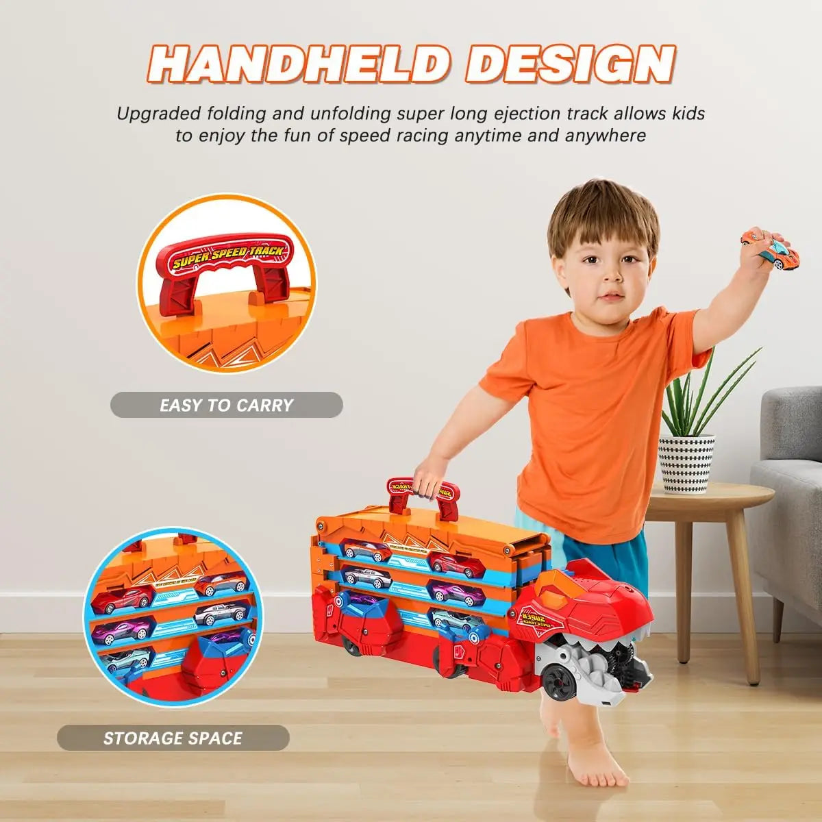 VATOS Dinosaur Transport Truck 3 In 1 Carrier And Cars