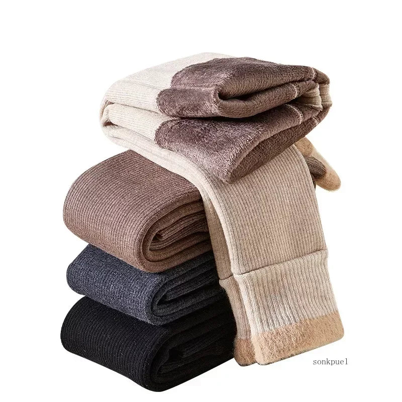 Baby Girls Cotton Warm Leggings Velvet Pants Korean Style