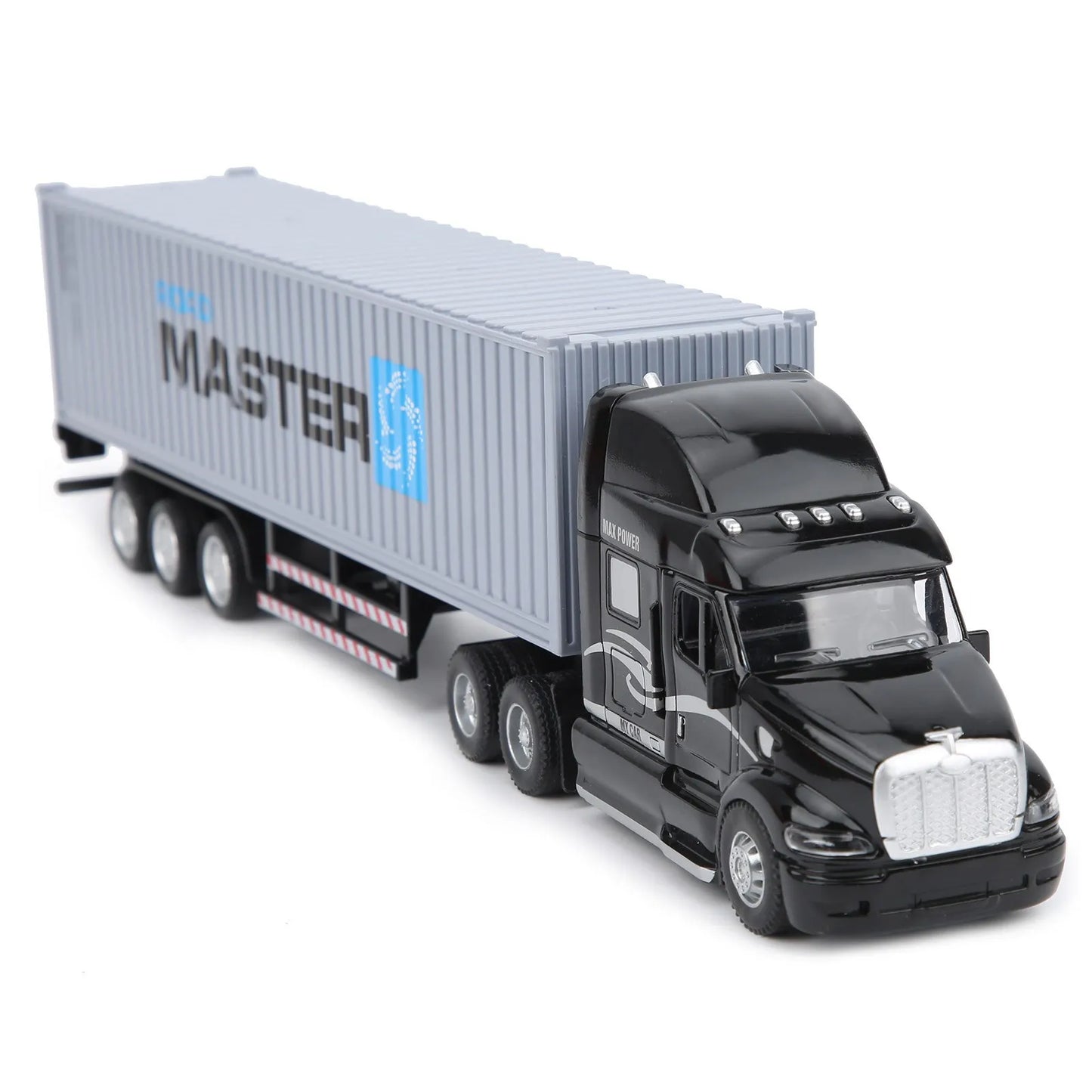 Alloy Simulation Container Car Model Children Kid Pull Back Car  with Sound Light Children Car