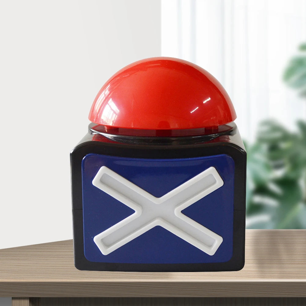 Red Alarm Sound Play Button with Sound and Light Trivia Quiz Got Talent Buzzer Game Play Botton for Contest/Game Show/ Party