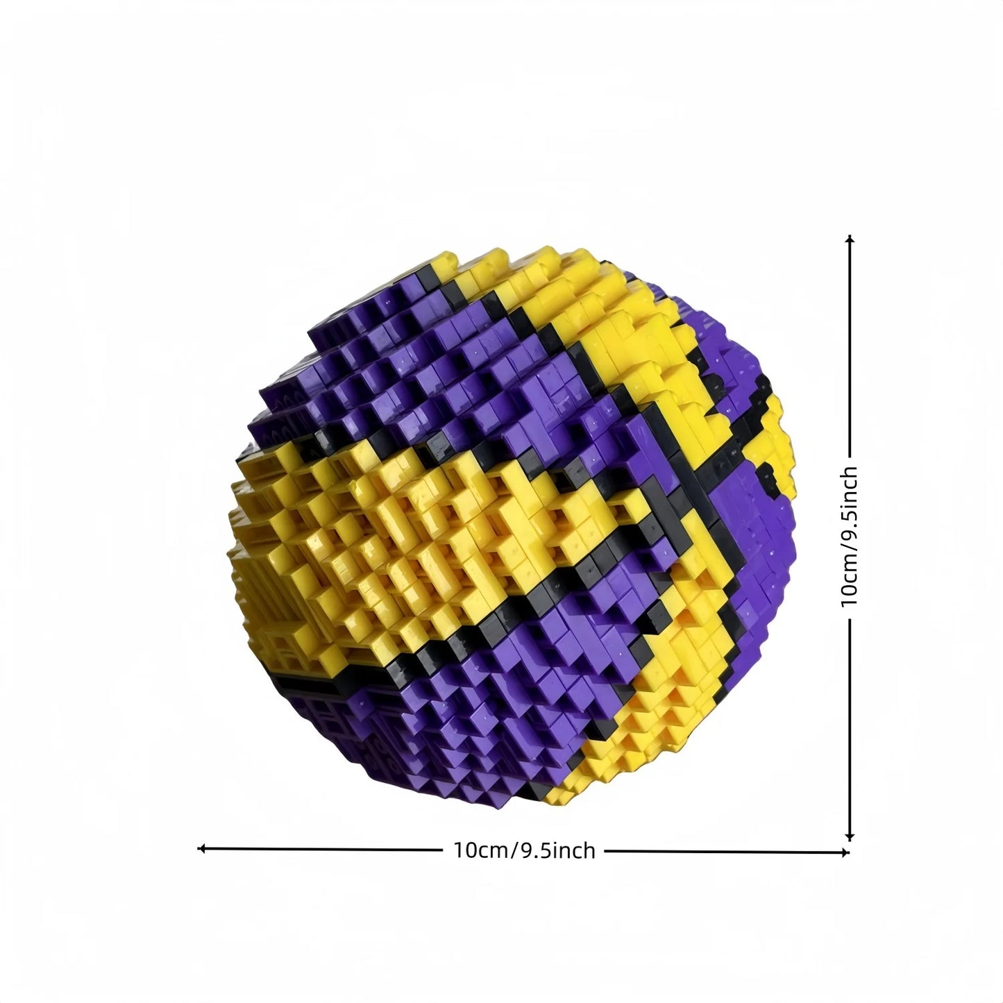 Red Soccer Ball Building Blocks Kit – 900+ Micro Mini Bricks for Desk Decor, Collector Display, The Toys for Sports Enthusiasts