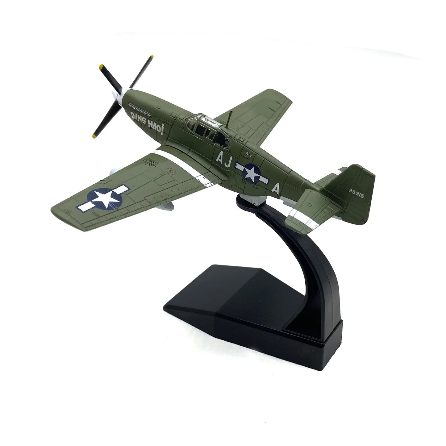 1/72 Scale Military WW2 P-51B Mustang Fighter Aircraft Model Alloy Metal High Simulation Airplane Models Toys With Display Stand