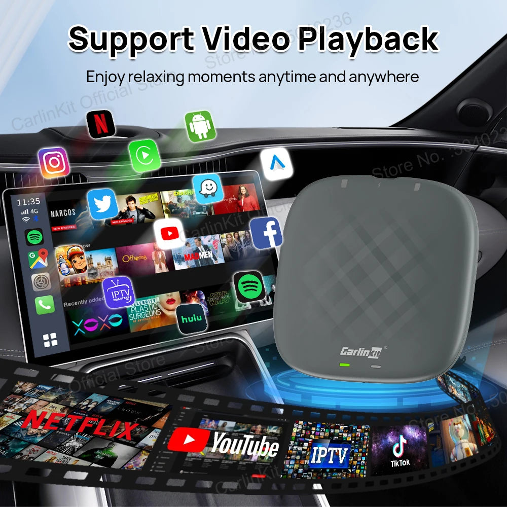 Carlinkit CarPlay Android Auto AI Box with Netflix YouTube