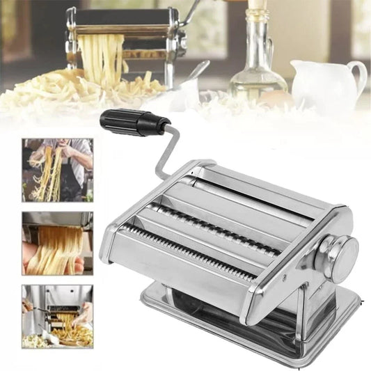 Stainless Steel Adjustable Pasta Maker Machine Noodle Dumpling Press Machine Two Cutter Kitchenware Multifunctional Appliance