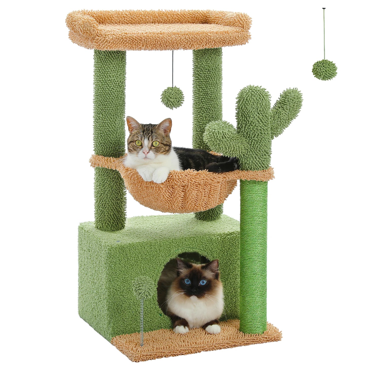 PEQULTICN 4-In-1 Cactus Cat Tree for Indoor Cats