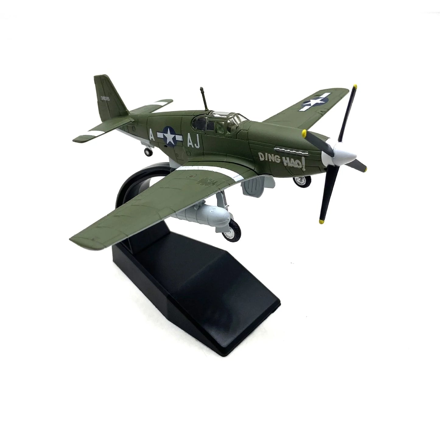 1/72 Scale Military WW2 P-51B Mustang Fighter Aircraft Model Alloy Metal High Simulation Airplane Models Toys With Display Stand