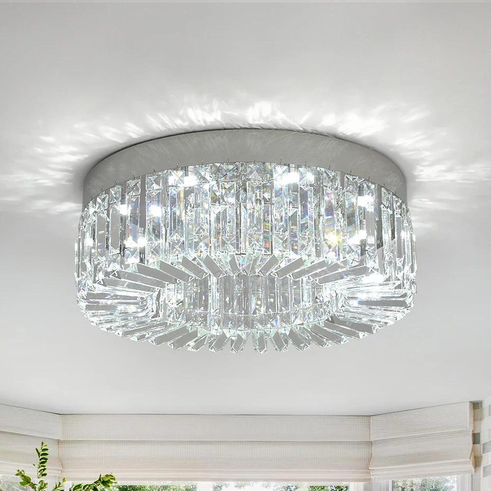 VETRULUS Crystal Ceiling Lamp Modern Chandelier for Living Room