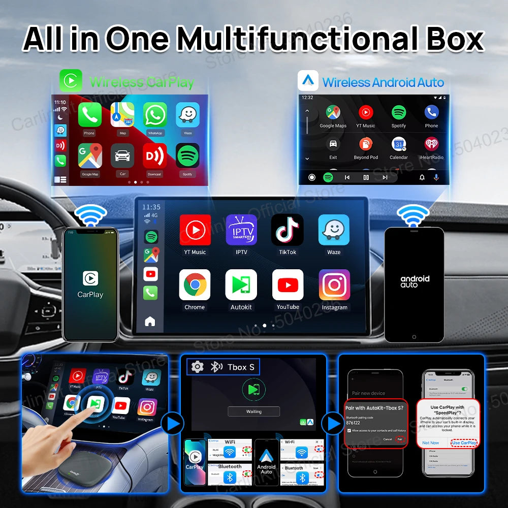 Carlinkit CarPlay Android Auto AI Box with Netflix YouTube