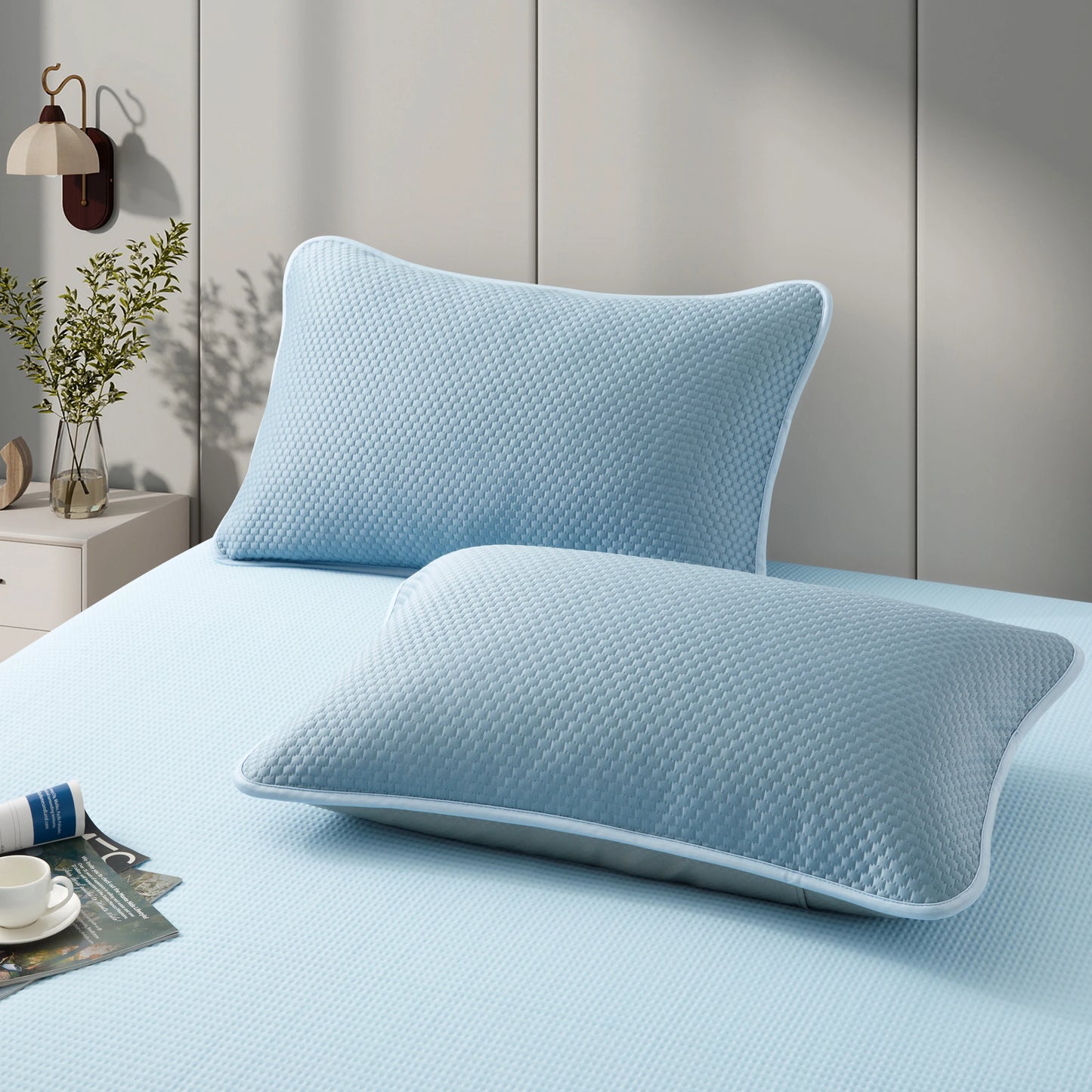 2pcs Cooling Pillow Cases, Arc Chill Q Max above 0.5 Ultra Cool Pillowcases Cold Pillow Protector for Hot Sleeper & Night Sweat