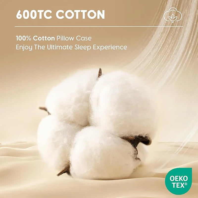 Luxurious 15% White Goose Down- 2pcs Hypoallergenic, Breathable, Supportive With Soft Cover For Ultimate Comfort, All-Season