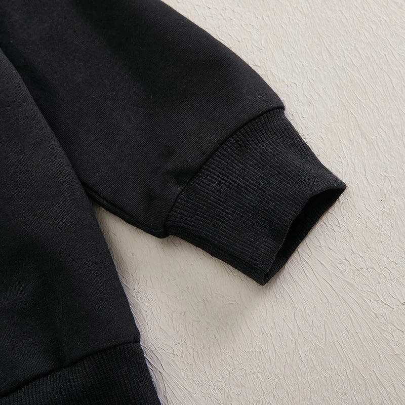 Toddler Boy Valentine’s Day 2-Piece Outfit Set Long Sleeve Sweatshirt Pocket Pants Kids Clothes for Love Day