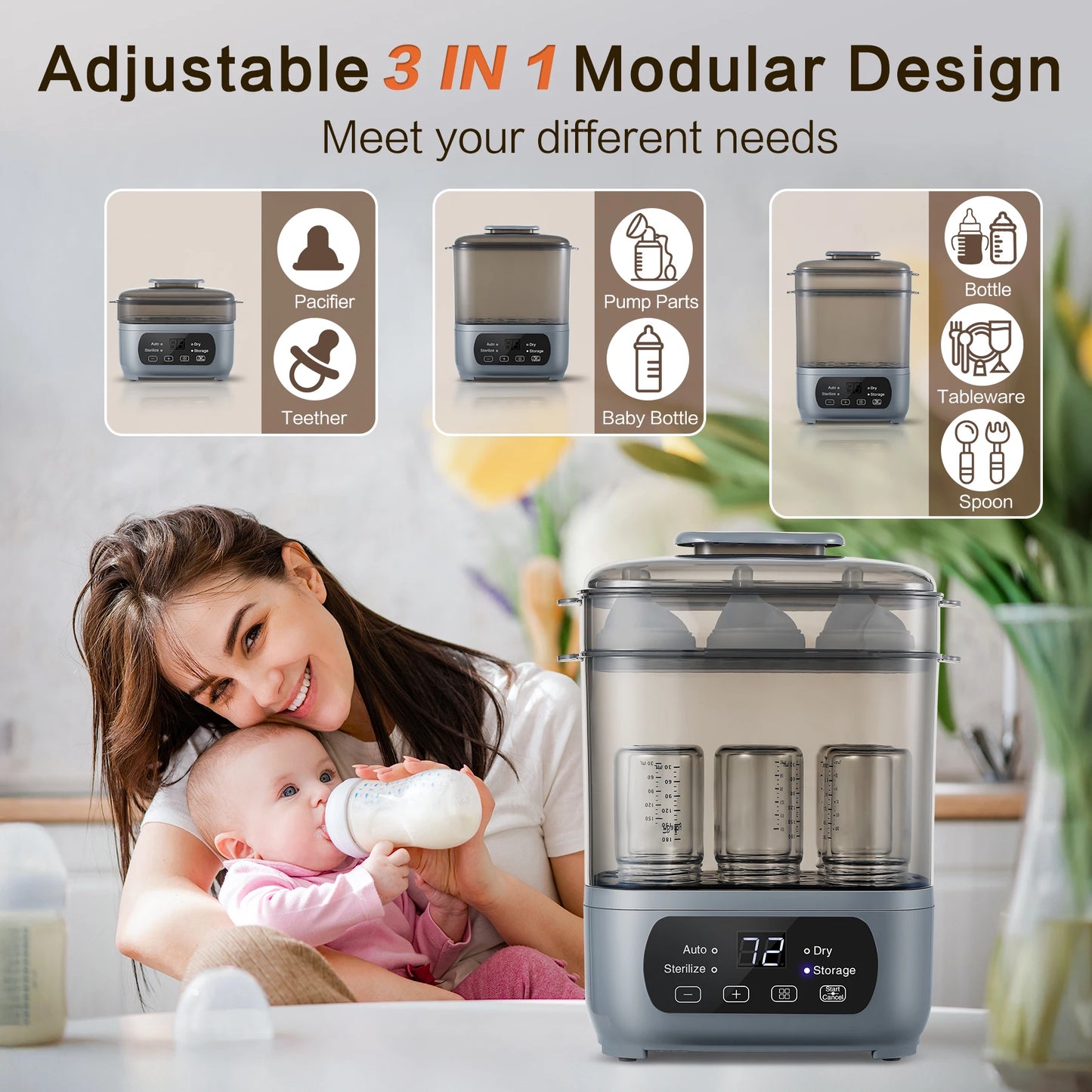 4-In-1 Baby Bottle Sterilizer and Dryer