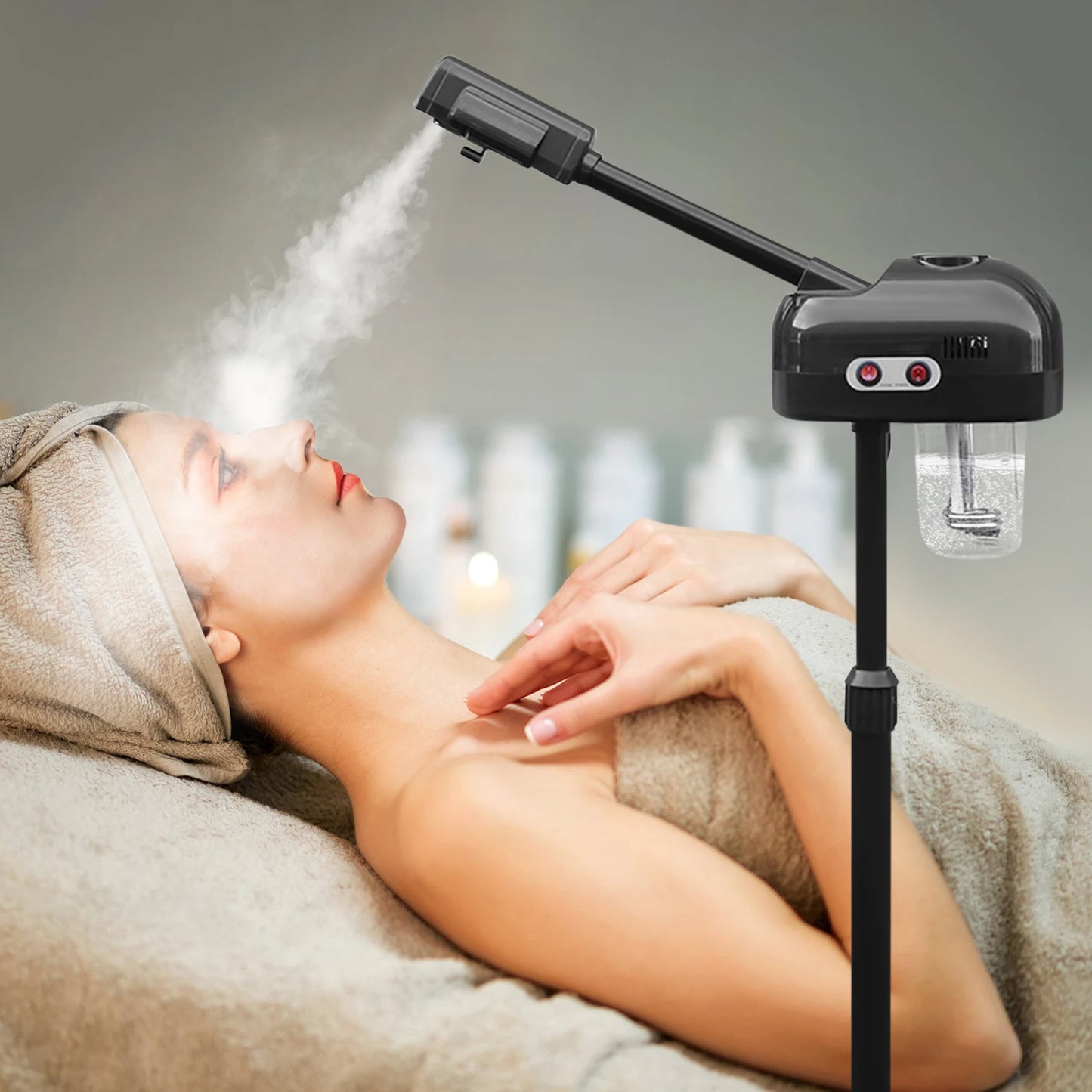 750ML Professional Facial Steamer, Hot Ozone Face Steamer, Nano Atomization Steamer for Salon Beauty and Spa Shop