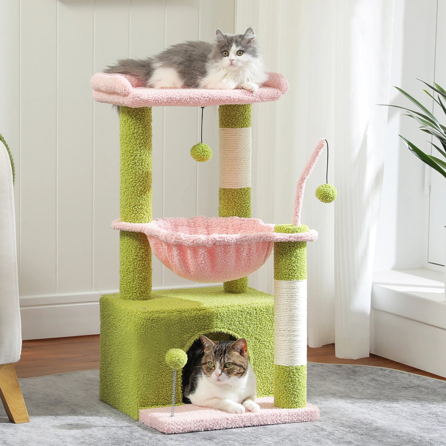 PEQULTICN 4-In-1 Cactus Cat Tree for Indoor Cats