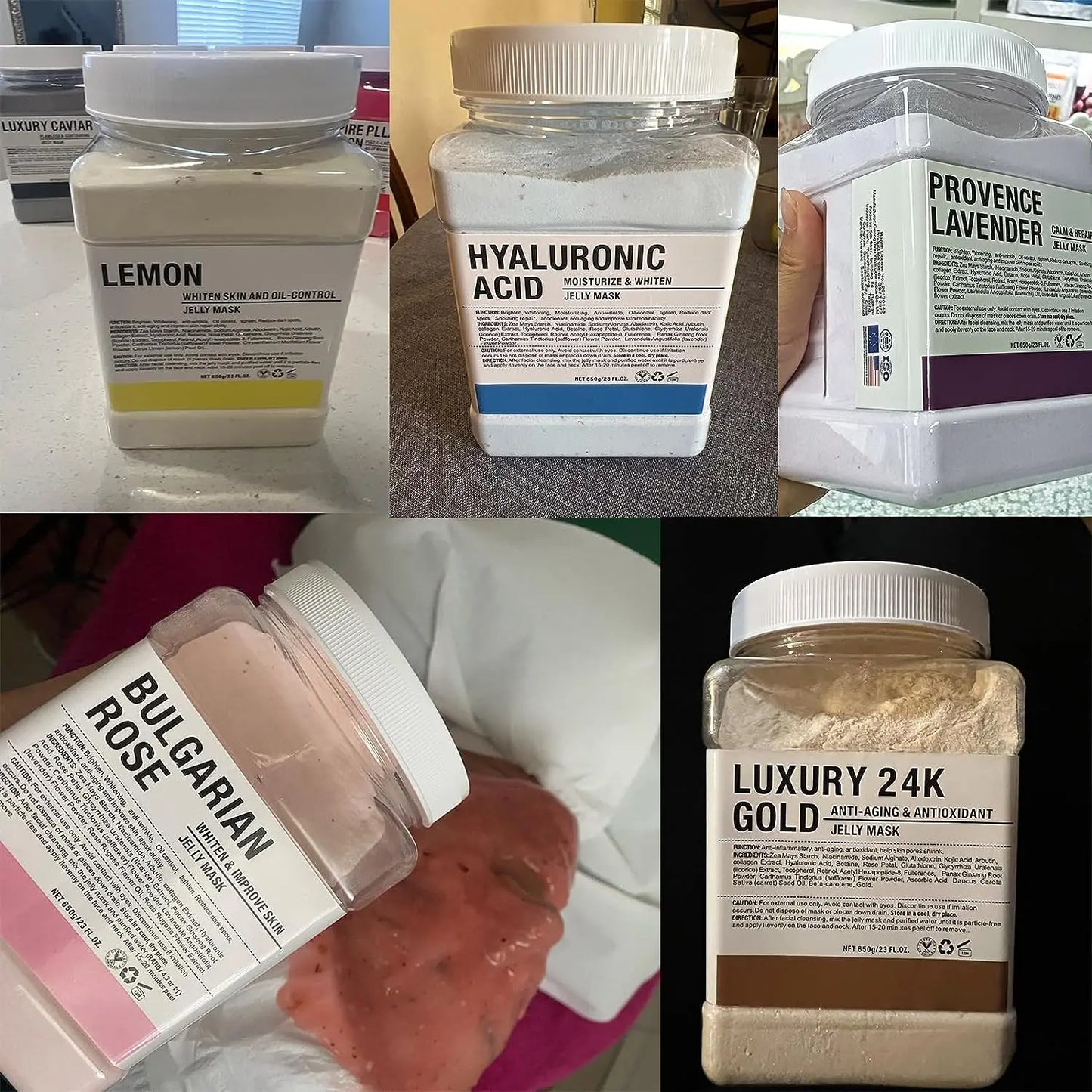 10PCS Jelly Mask Powder Wholesale 650G Professional Mask Powder Beauty Salon Use Facial Skin Care Products