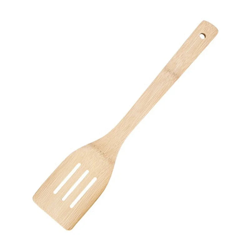 Household Non-Stick Pan Spatula Natural Bamboo Kitchen Spatula Spoon Cooking Utensils Dinner Food Wok Shovel Kitchen Accessories