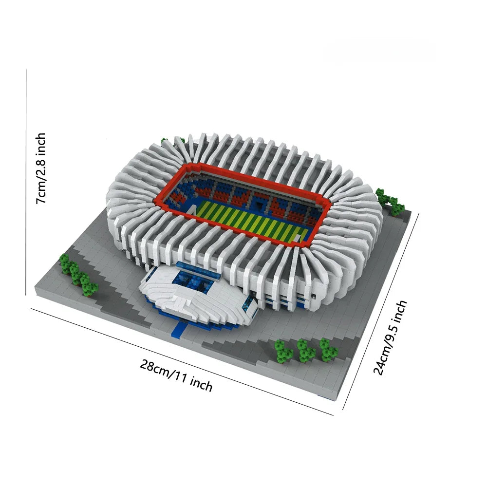 Red Soccer Ball Building Blocks Kit – 900+ Micro Mini Bricks for Desk Decor, Collector Display, The Toys for Sports Enthusiasts