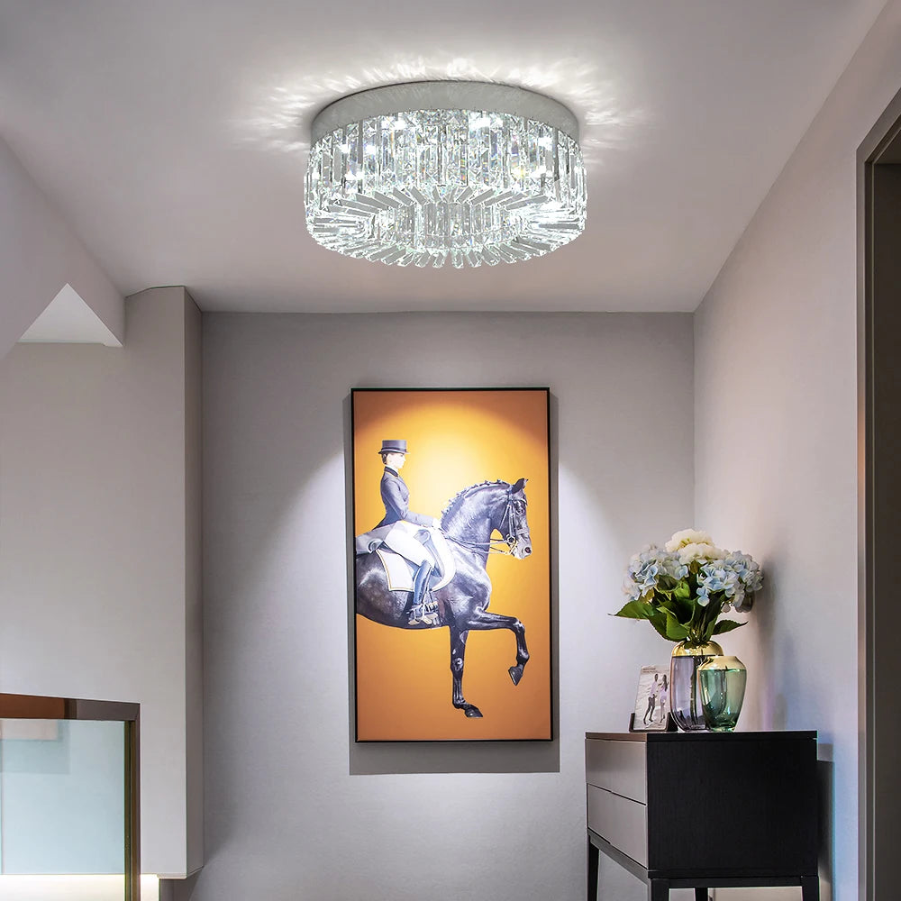 VETRULUS Crystal Ceiling Lamp Modern Chandelier for Living Room