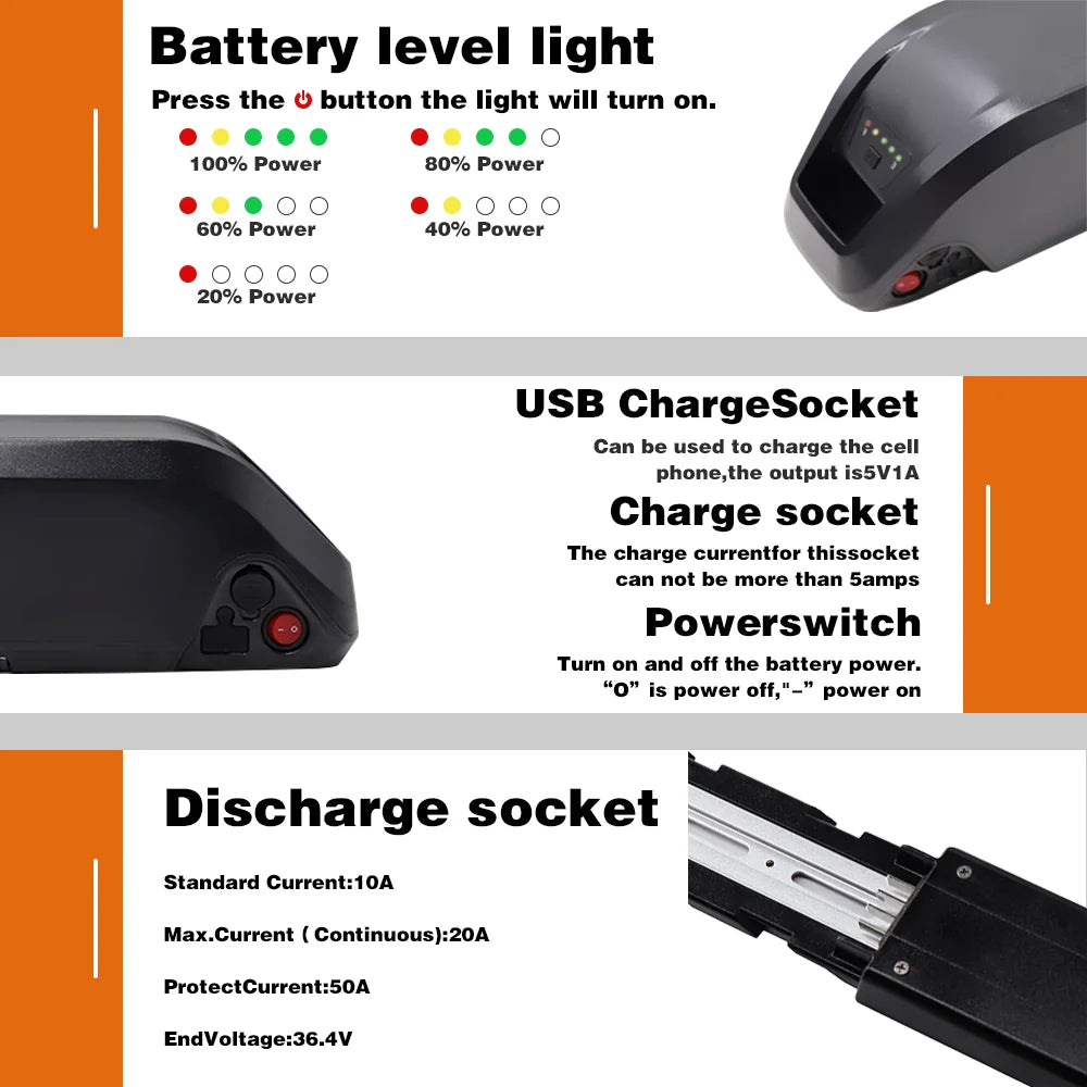 Cheterdoli 36V 48V Liion Ebike Battery 10 to 20Ah