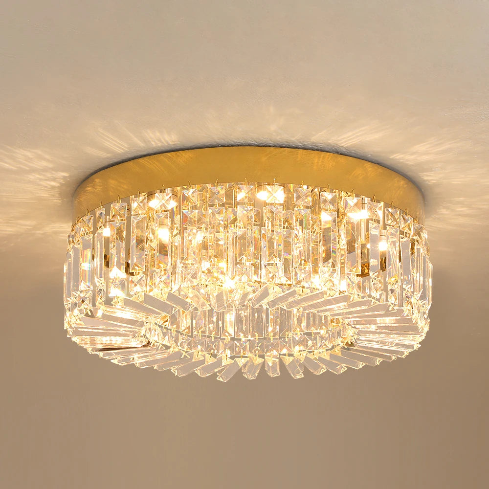 VETRULUS Crystal Ceiling Lamp Modern Chandelier for Living Room