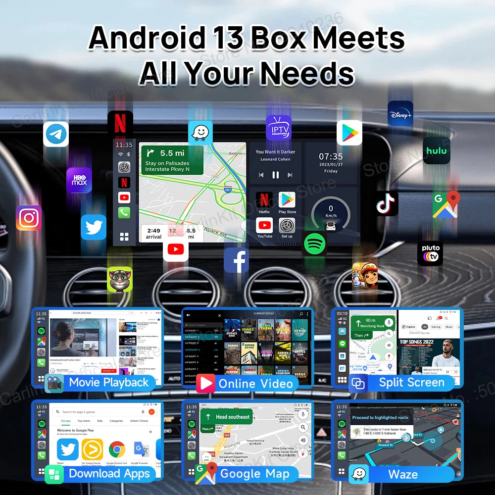 Carlinkit CarPlay Android Auto AI Box with Netflix YouTube