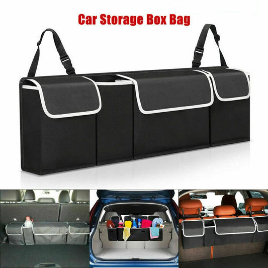 Car Trunk Organizer Oxford Interior Accessories Back Seat Storage Bag 4 Pocket