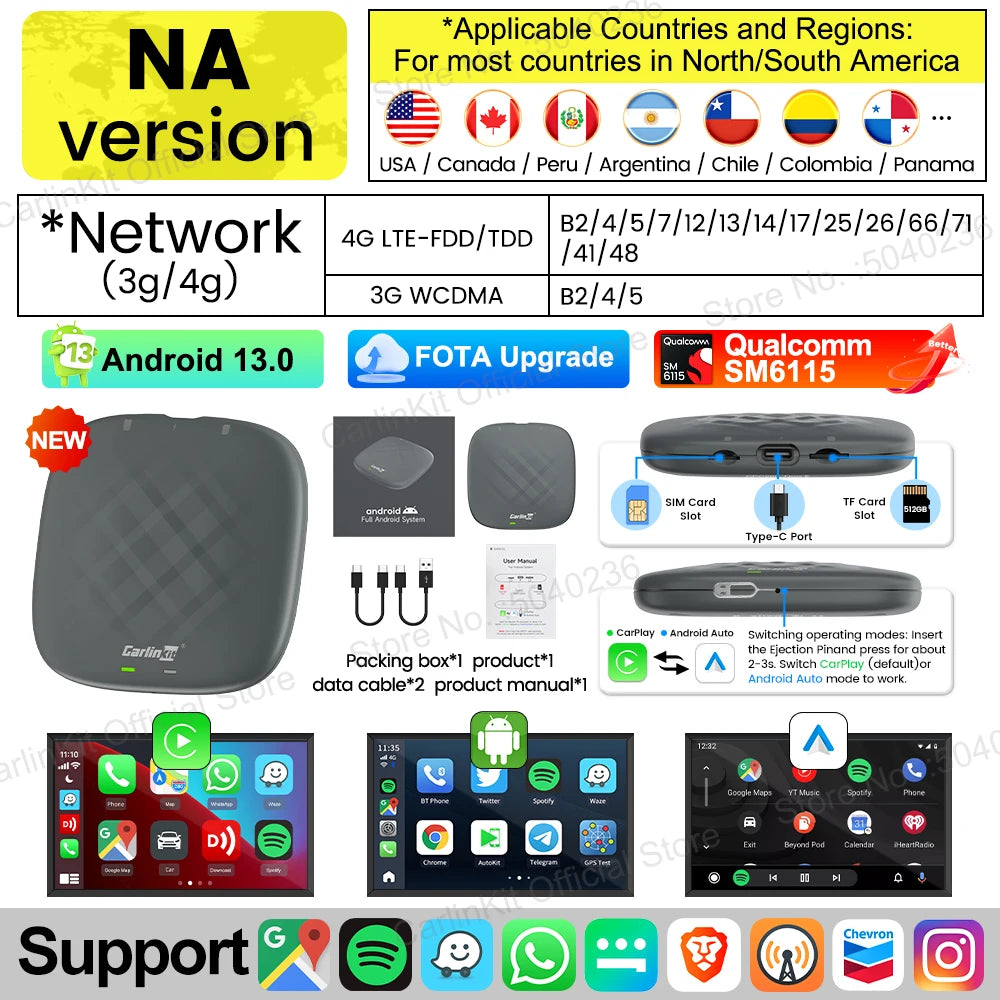 Carlinkit CarPlay Android Auto AI Box with Netflix YouTube