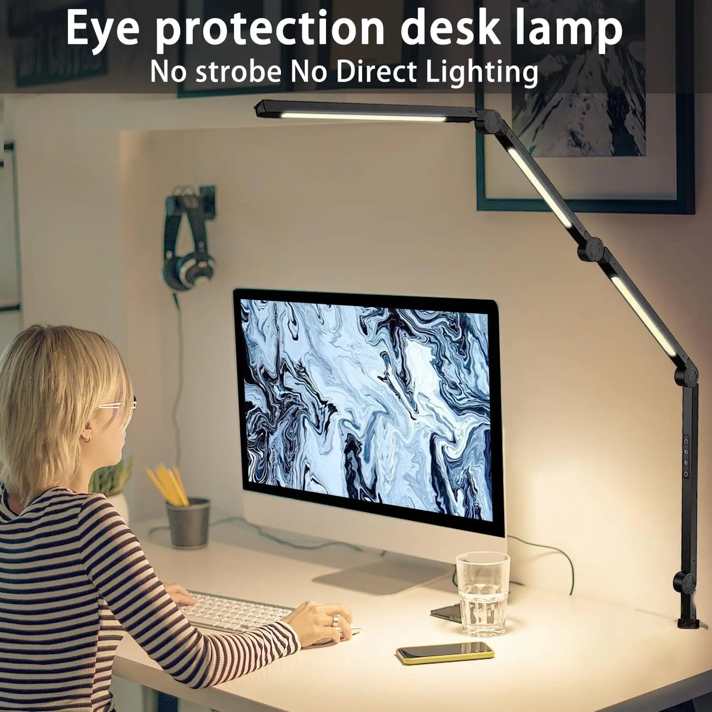 Our LED Desk Lamp With Clamp Swing Arm Dimmable