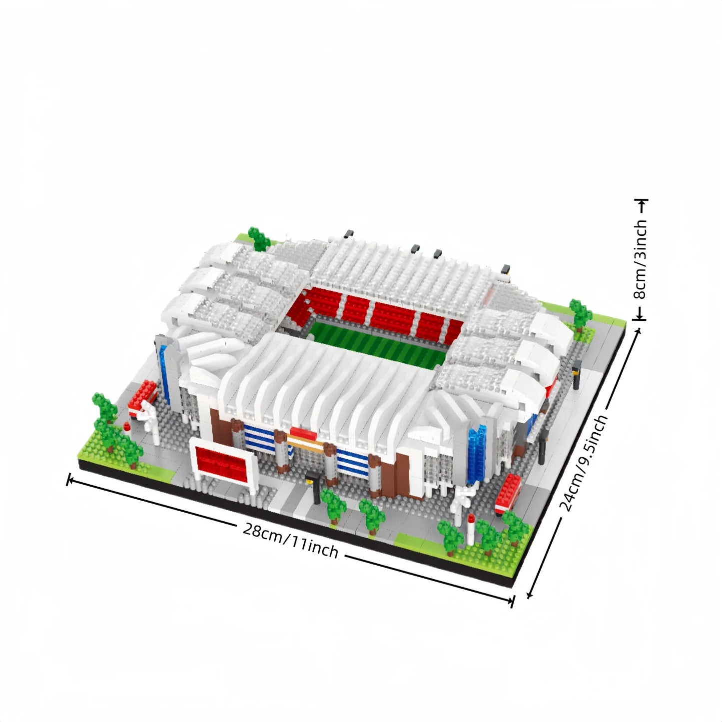 Red Soccer Ball Building Blocks Kit – 900+ Micro Mini Bricks for Desk Decor, Collector Display, The Toys for Sports Enthusiasts