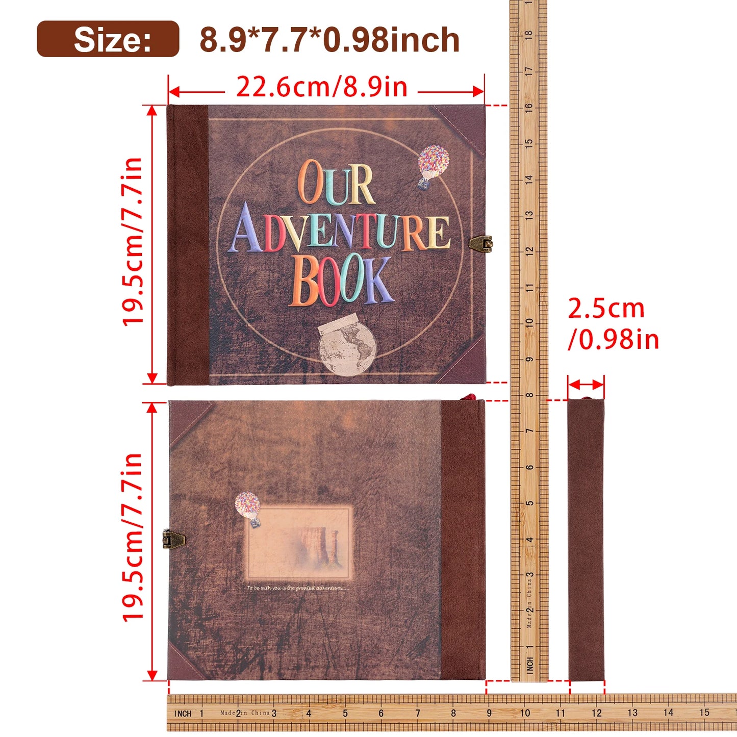 Our Adventure Book 146 Page DIY Handmade Photo Album Scrapbook Kraft