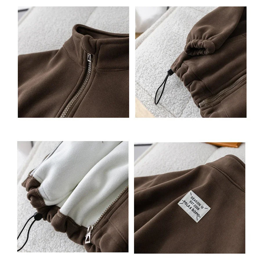 IYEALCN Winter Fleece 2-Piece Kids Set Coat And Pants Unisex