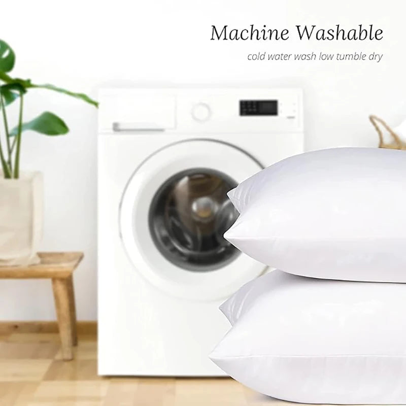 Luxurious 15% White Goose Down- 2pcs Hypoallergenic, Breathable, Supportive With Soft Cover For Ultimate Comfort, All-Season