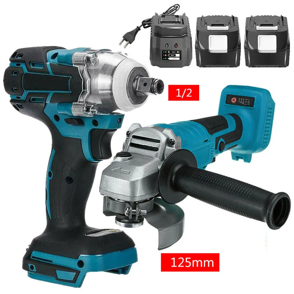 Magnitt 18V Brushless Angle Grinder And Impact Wrench Kit