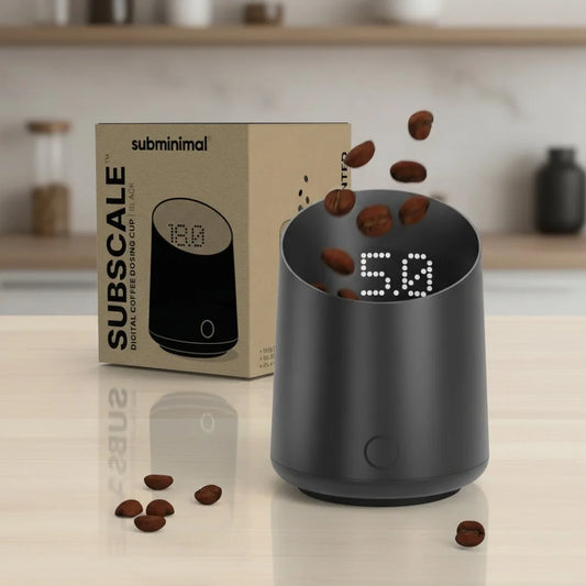 Digital Dosing Cup with LED Display - Precise Coffee Bean Scale for Espresso Brewing Accessories in Black