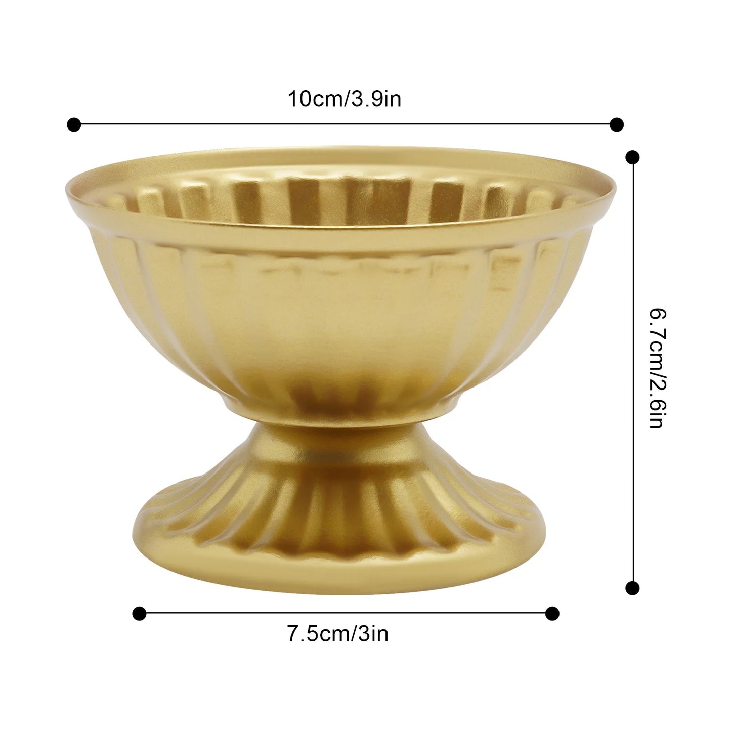 10 PCS Metal Vase White/Bright Golden Iron Vase Flower Pot Flower Arrangement Container Home Vessel Ornament Wedding Flower Vase